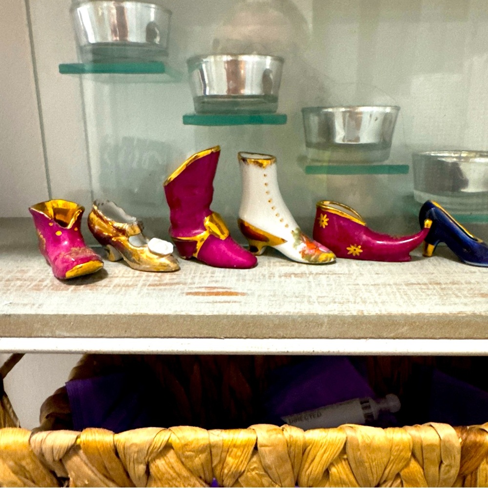 Limoges ceramic mini shoe collection
